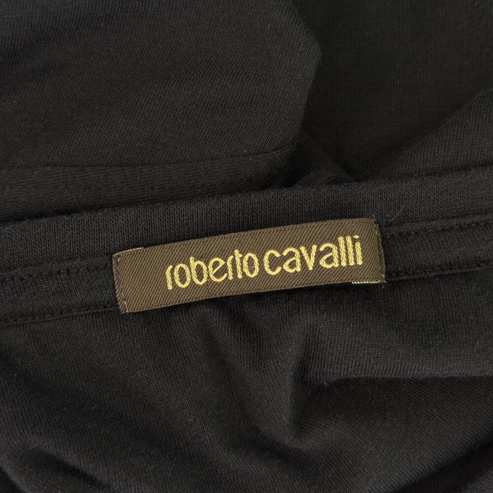 Roberto Cavalli Shirt Mens Large Tiger Graphic Tee Black Logo Designer Luxury - Picture 3 of 10